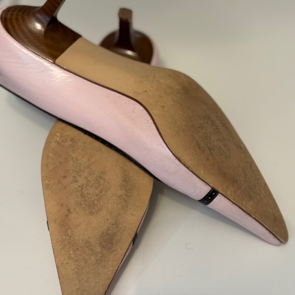 Elegant Vintage Pink Kitten Heels - Picture 4 of 4